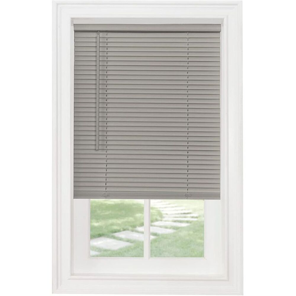 Cordless GII Morningstar 1" Light Filtering Mini Blind 34x72 - Grey